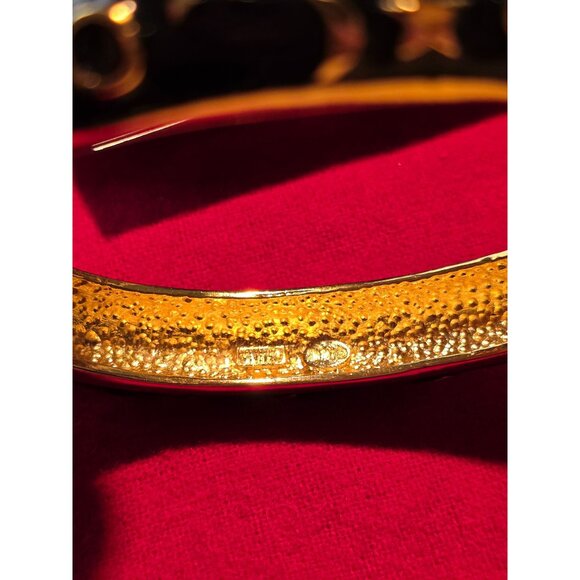 Kenneth‎ Jay Lane Gold & Black Celestial Design Clip Earrings & Bracelet Jewelry - Picture 2 of 4